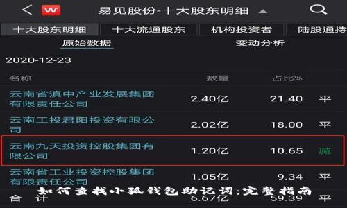 如何查找小狐錢(qián)包助記詞：完整指南